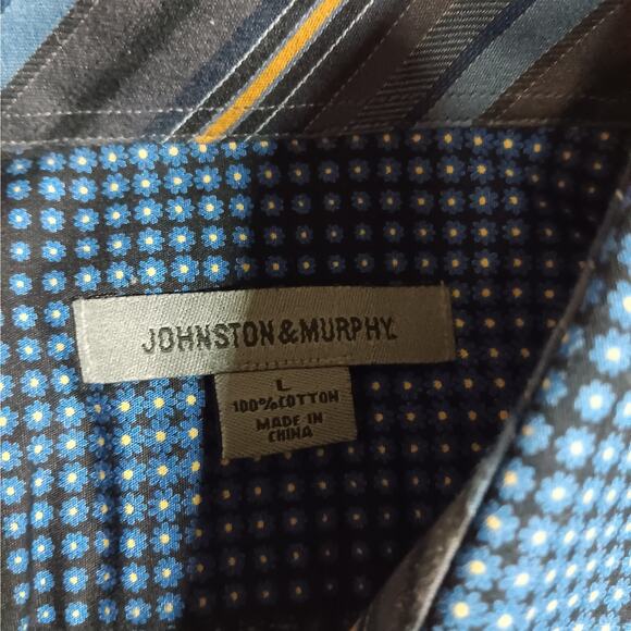 Johnston & Murphy Men's Large Button Down Long Sleeve Shirt Top - Picture 8 of 8